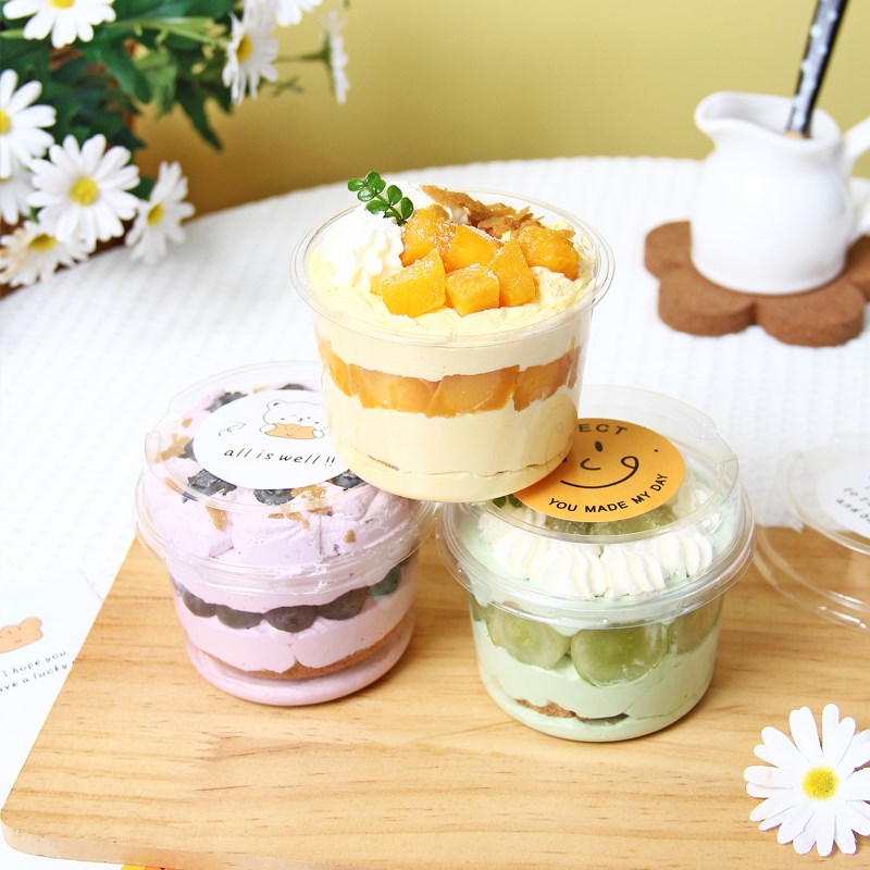 慕斯杯一次性甜品水果木糠蛋糕奶昔布丁冰淇淋椰子冻带盖包装盒子