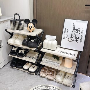 简易鞋 柜2024新款 高颜值宿舍多层折叠鞋 子收纳神器 架家用门口小鞋