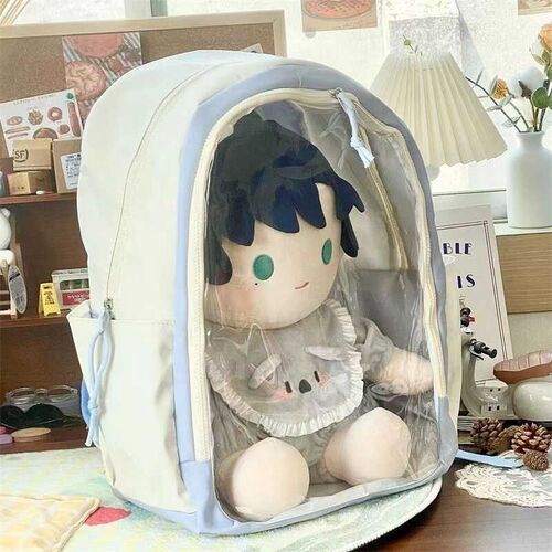 透明娃娃包40cm日系娃娃双肩包书包有夹层学生大容量少女背包痛包