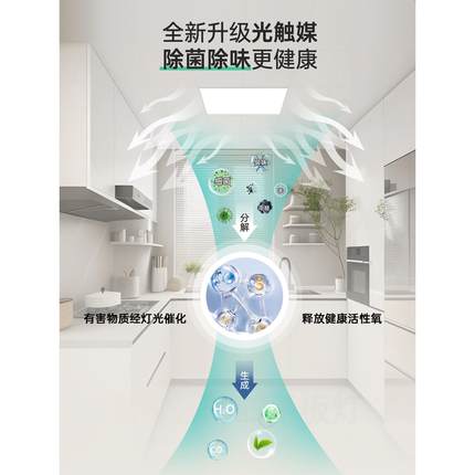 鸿HLDP036雁厨房集成吊平嵌入板式面板灯300X600灯铝扣板卫顶生间