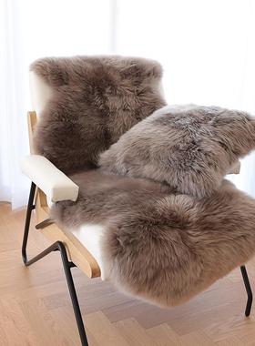 纯羊床毛整张羊皮沙09231发垫坐垫地毯边卧地室衣帽间客卧室垫厅