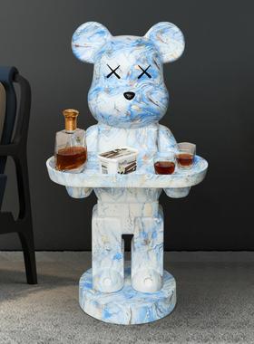 网暴力熊客厅创沙发落地摆件旁大号公仔1184+135边几红轻奢高级感