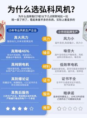 BFG强工大功率力弘科防爆业轴流风机380V隔爆风A扇燃气排风换气扇