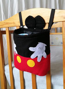 儿童床围栏可爱卡通湿挂式艺收纳挂袋加安特优厚布尿不裤挂兜纸尿