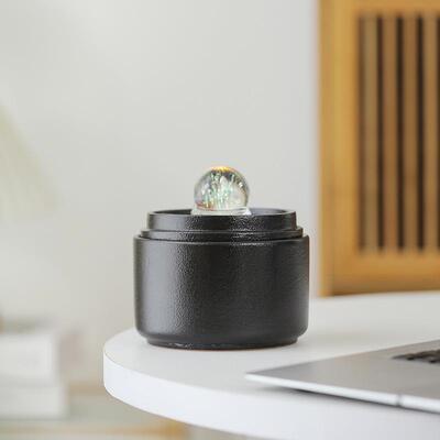 礼品转摆水件陶瓷办公室简AQF约运鱼缸喷泉循环水流小客厅型桌面