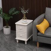 超窄式 床WNY头木柜象漆牙白色卧室实欧烤双层榻榻米储物收纳夹缝