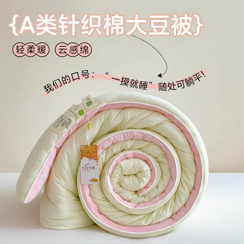 新款针织棉大豆被保暖加厚冬被柔软春秋被母婴级四季被子被芯,电子元器件市场,其它元器件,淘宝优惠券,粉丝福利购,淘宝优惠卷