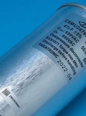 法拉电容C6mu2476j80k700  FARATRONIC 690vac 960v 47uf 980v