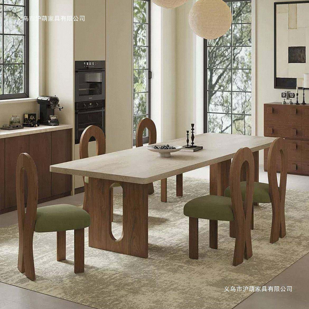 新款洞石岩板餐桌家用现代饭桌小户型法式复古长方形餐桌椅组合,电子元器件市场,其它元器件,淘宝优惠券,粉丝福利购,淘宝优惠卷