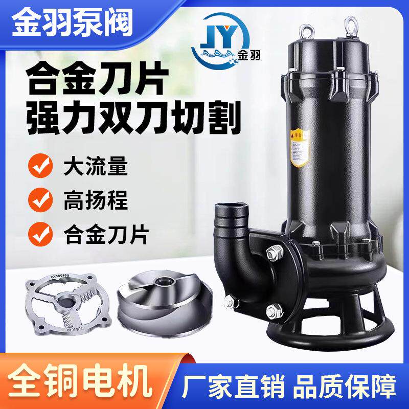 WQB大流量无堵塞防爆型潜水排污泵BQW国标EX加油站煤矿防爆潜污泵