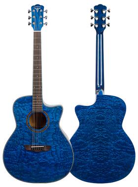 斗牛士花曲柳4117NG民谣吉他（蓝色）