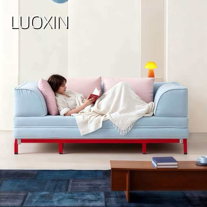 小户型折叠两用沙发床多功能伸缩抽拉床客厅多人布艺懒人高脚沙发