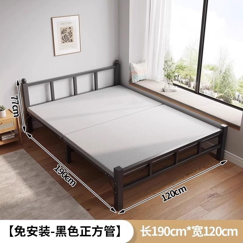 宿舍加厚硬板简易单人小床1.2米午休出租铁床家用临时租房成人出