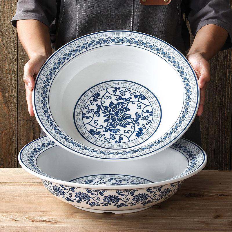 祥源美密胺餐具大碗青花酸菜鱼大汤碗商用钵钵鸡毛血旺香锅冒菜碗