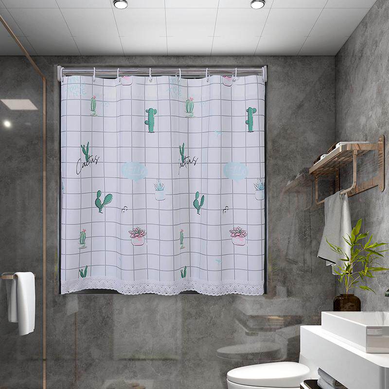 浴室窗帘卫生间防水遮光帘窗帘帘防油遮挡洗手间厨房帘短窗帘小飘