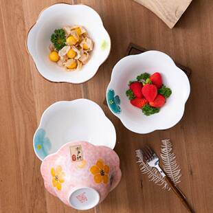 濑户花造朵盘大容量厨房食品级菜盘H1582盘烧创意型新汤款 餐具汤