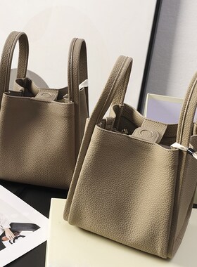 华子家 菜篮子女包2025新款大容量包包手提单肩斜挎包水桶包41920