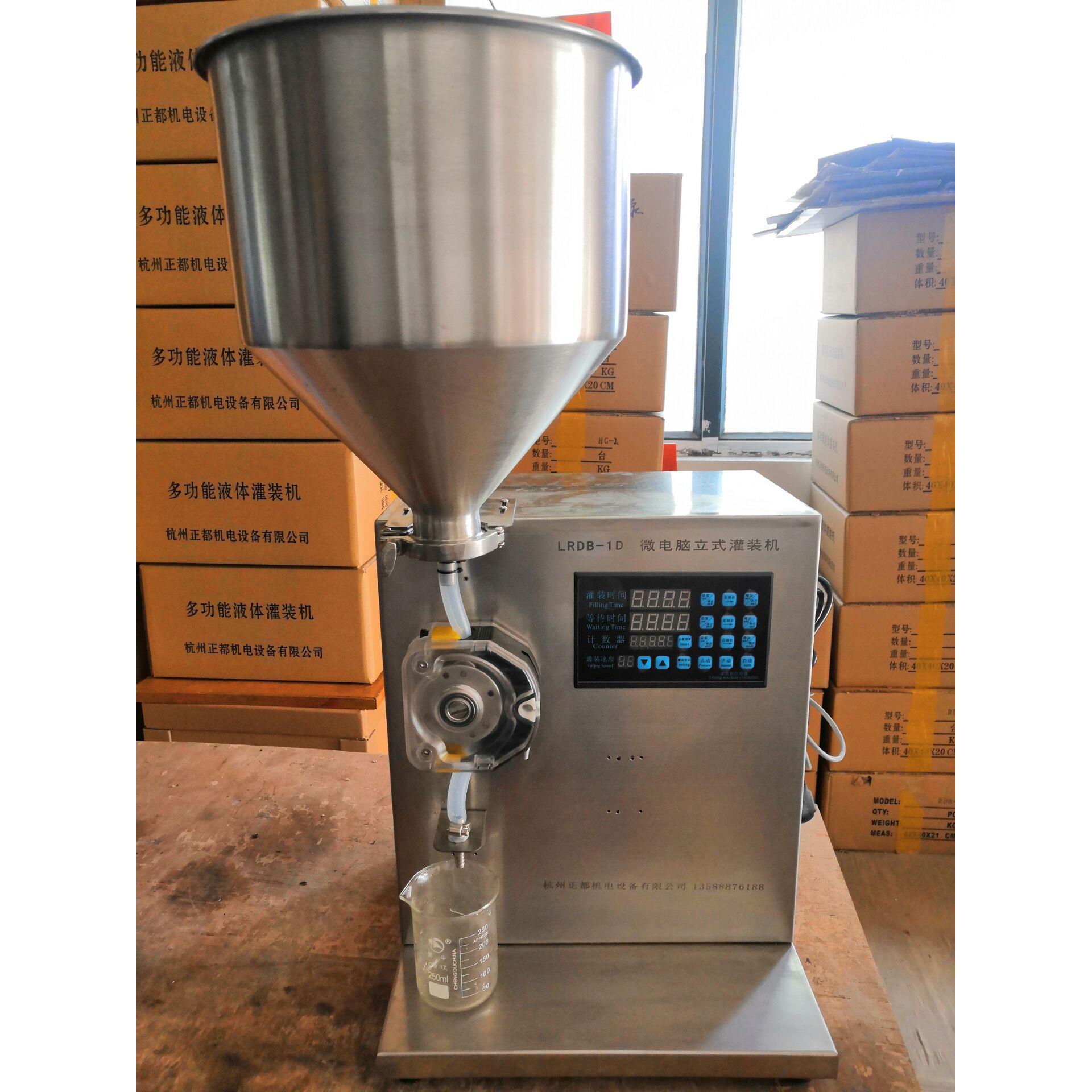 LRBD-1D立式膏体粘稠胶水蠕动泵洗发水洗洁精沐浴露洗手液灌装机