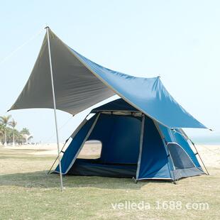 帐篷户外便携式折叠防雨加厚防晒野外露营野营装备大全速开帐篷