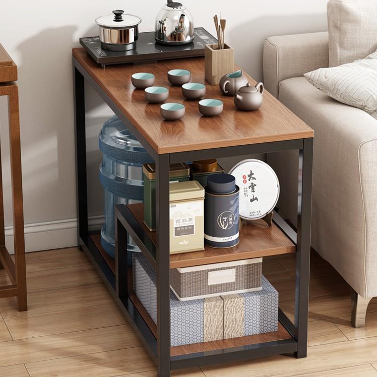移动茶台家用小茶几茶水柜沙发边几现代小桌子阳台简易小茶桌边柜