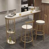 轻靠墙客奢厅开一放式 厨房台桌现代简约985阳台高脚餐桌体隔断吧