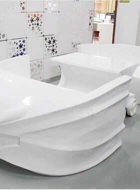 商简场约白色汽车座椅玻璃钢创意室造型办公内休陈闲wsd-206桌椅