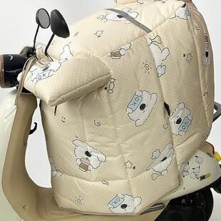 升级大侧翼20569电动挡风被冬加电厚加宽车护肩瓶摩托季车防水防