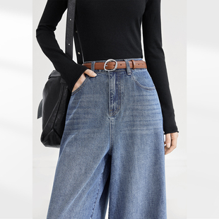 对白复古休闲百搭腰带女2025新款二层牛皮配牛仔裤皮带装饰裤带