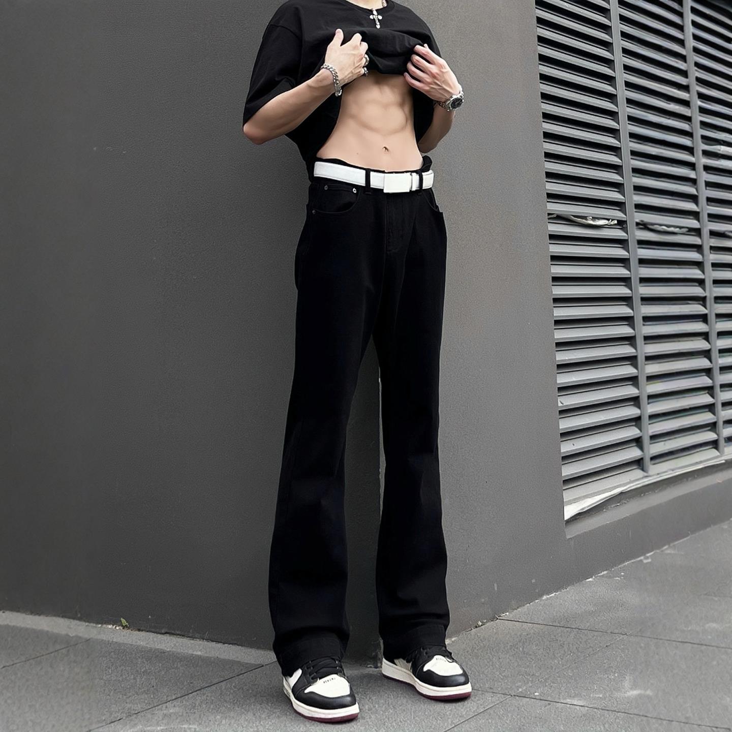 美式cleanfit微喇牛仔裤