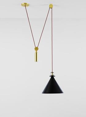 北欧意简约玻璃现个性后创代升滑降轮灯饰客厅卧室餐93135厅吊灯