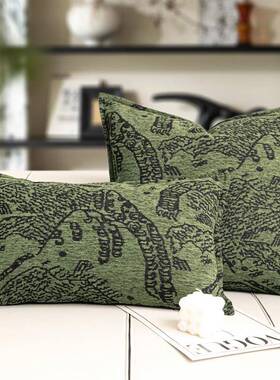 间法式轻OYX奢复古抱吉绿象靠枕沙发靠垫高档别枕墅靠包民宿样板