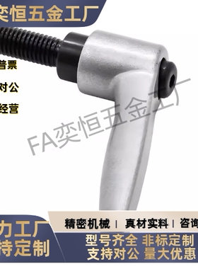 手柄紧定可调位带挡块直杆前端R形 HAD96-M2M6-L12L16L20L25L32-E