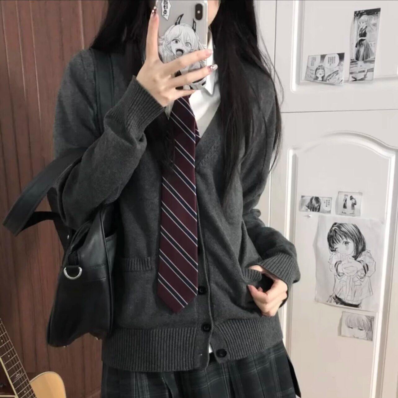 原创JK制服老头衫秋冬季