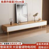 实木电视机柜北落欧风超薄超窄简小户型新款 全实木易查看详情简地