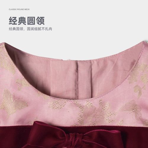 木本尚女宝宝夏装汉服2025新款宝宝周岁礼服唐装旗袍背心小上衣