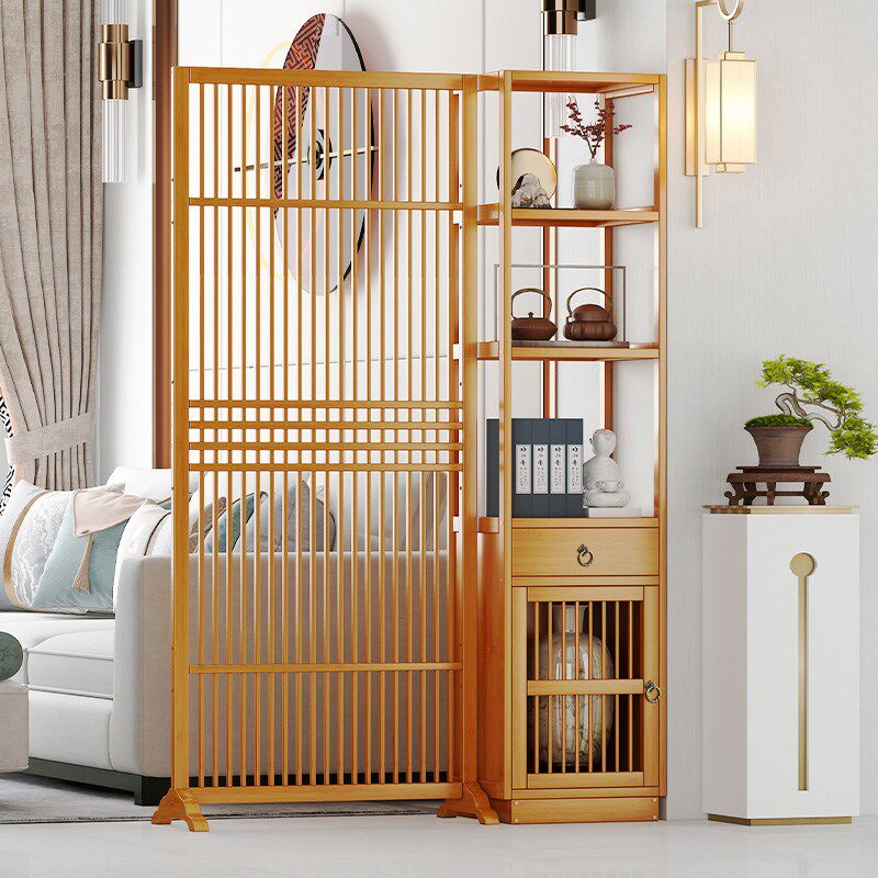 新中式屏风隔断墙客厅镂空格栅家用卧室轻奢高级感折叠移动遮挡帘