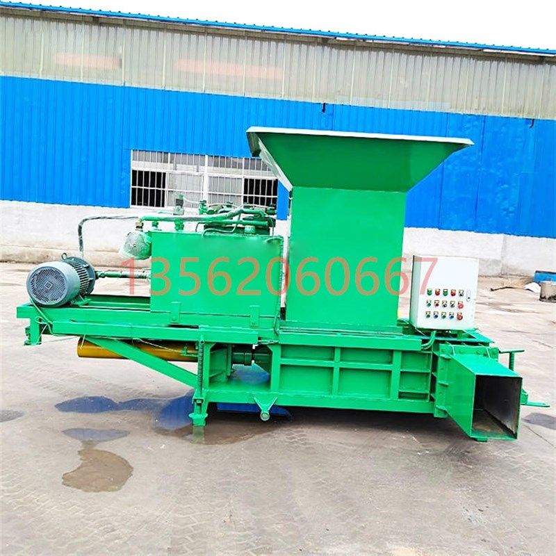 套袋青草液压打包机青贮青储储存饲料稻壳树叶银杏叶压包机打捆机