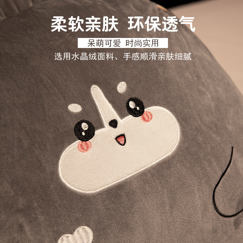 网红大鹅床头靠垫榻榻米床上三角护腰靠枕大靠背床头板软包靠背垫