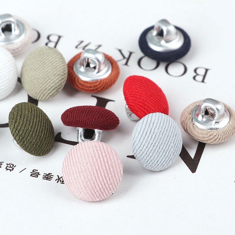 西装圆形包布纽扣衬衫裙子配件大衣小蘑菇布包扣子钮扣衣服上睡衣