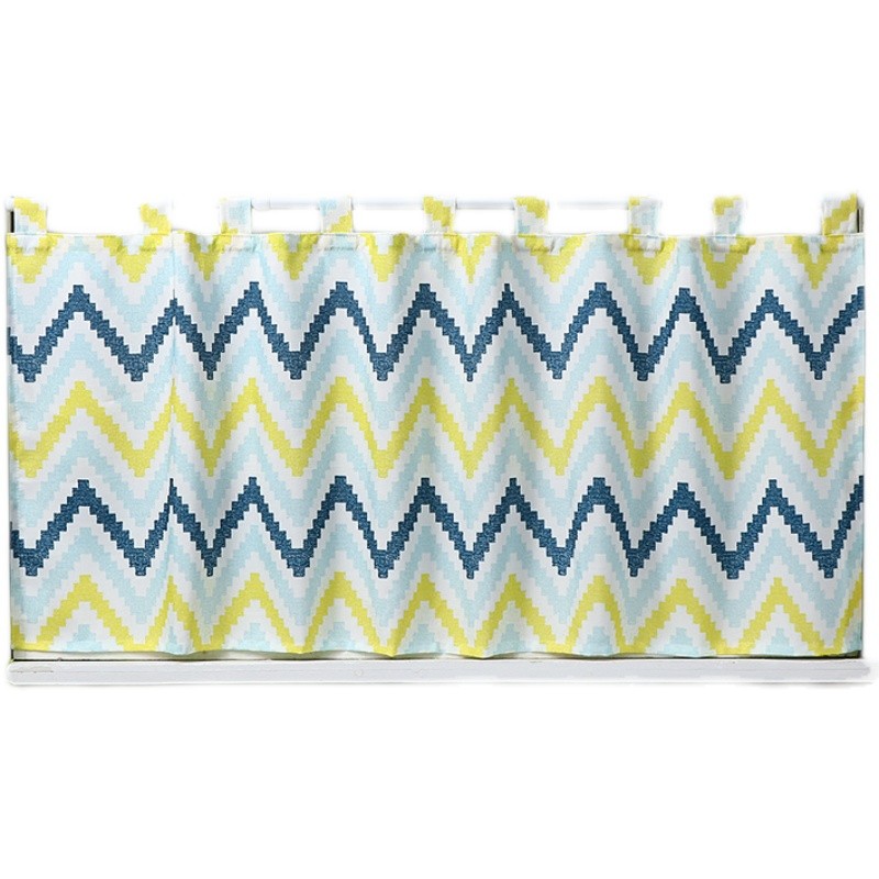 防水短帘 吊带小窗帘 卫生间遮光帘 柜子防水半帘厨房防油烟门帘