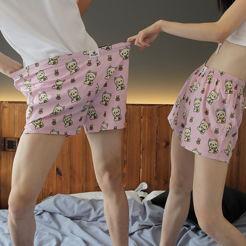 纯棉内裤男平角裤男内裤纯棉四角裤女男短裤内裤阿罗裤男纯棉宽松