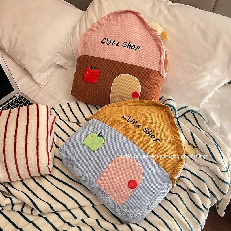 可爱小房子抱枕被子卧室学生宿舍办公室午睡枕头毯子二合一靠枕被