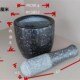 新品 天然青石整石石臼家用厨房捣蒜器