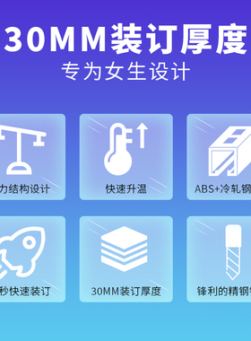 雷神CD303办公档案胶装机票据财务免装线手动打孔机热熔铆管装订