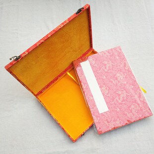 锦盒套装册页折页盒子加厚空白宣纸12折24页毛笔书法国画写生收藏