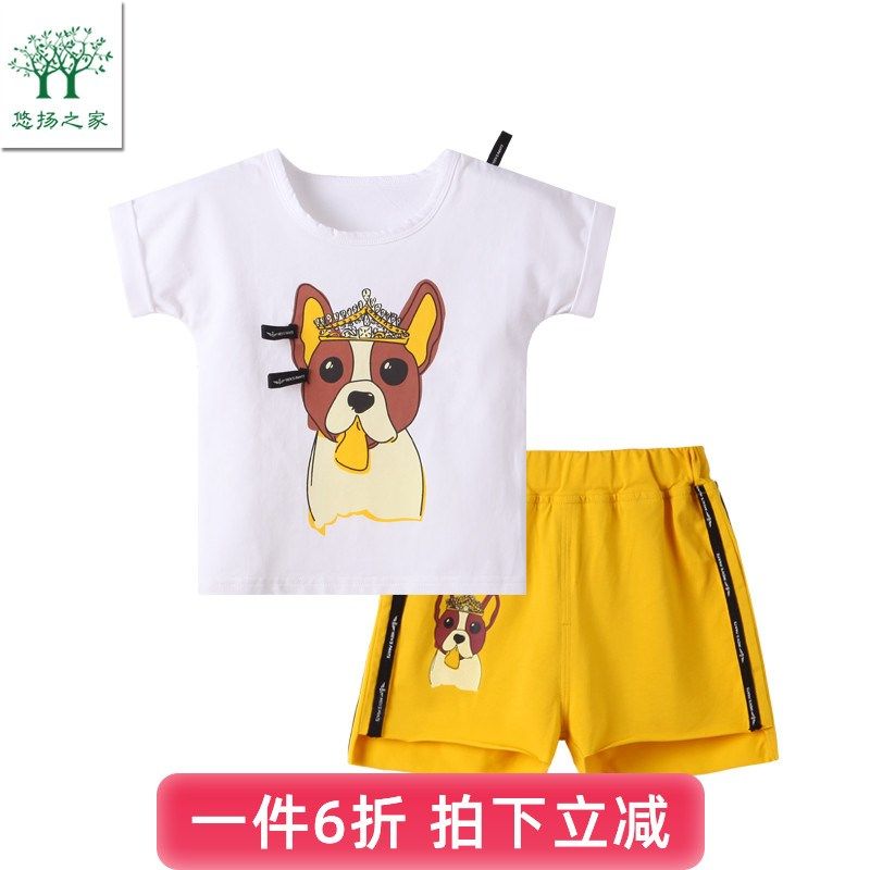 女宝宝套装夏季一3二4三5四岁女童短袖短裤童装儿童小童衣服夏装