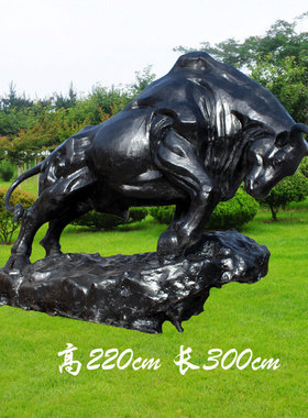 石膏设计定制铸铜华尔街牛雕塑定做开荒牛玻璃纤维仿铜雕像订摆件