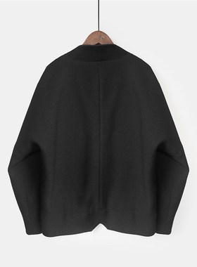 春秋新款黑色小外套女宽松长袖上衣v领开衫百搭显瘦西装西服