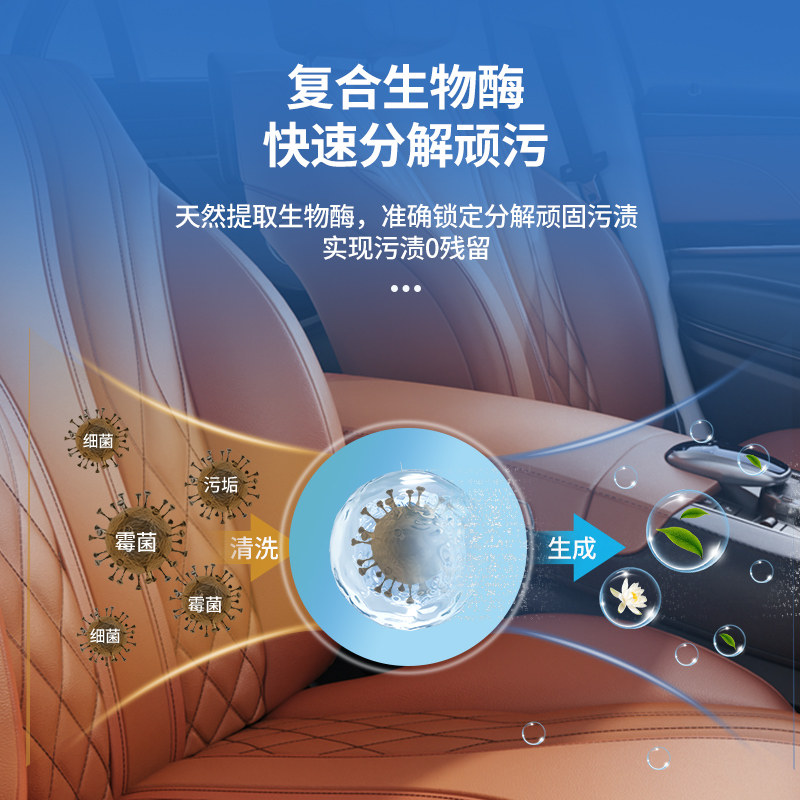 汽车内饰清洗剂车内顶棚清洁神器皮革座椅免洗液安全带泡沫翻新剂