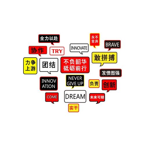 办公室励志标语墙面装饰公司团队口号企业文化墙布置3d立体墙贴纸